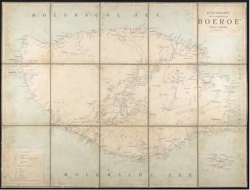 Holländische Karte der Insel Buru (1910)